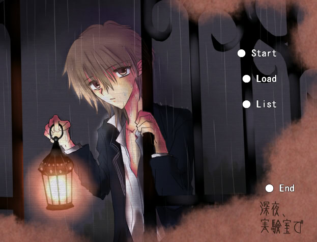 深夜、実験室で